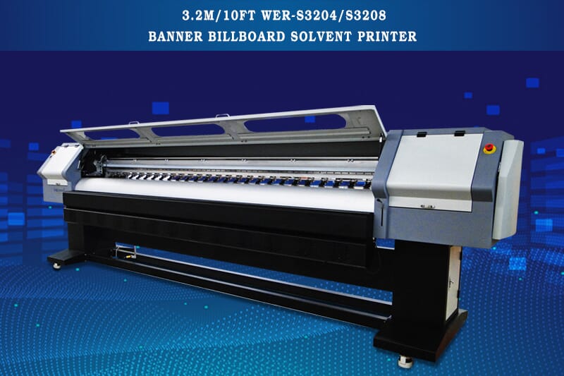 3.2m/10ft WER-S3204 / S3208 Banner Billboard Solvent Printer