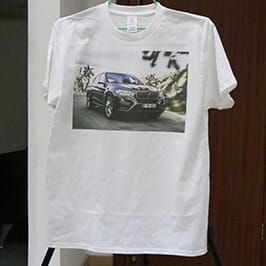 Muestra de impresión de camiseta blanca 3 por impresora de camiseta A3 WER-E2000T